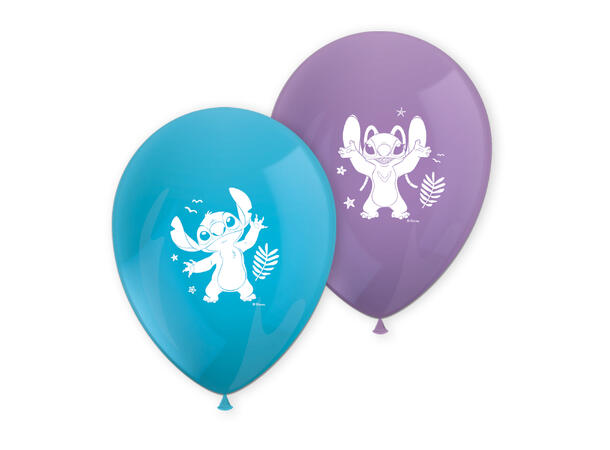 Stitch & Angel 8 Gummiballonger med trykk - 30cm