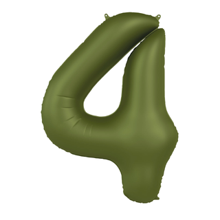 Tallballong - Olivengrønn 4 1 Folieballong - 86cm (34")