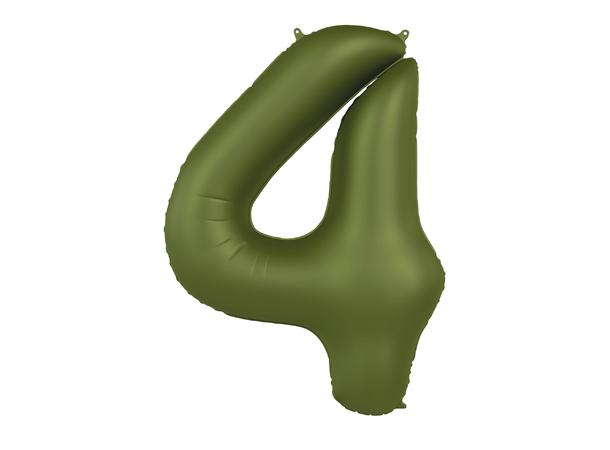 Tallballong - Olivengrønn 4 1 Folieballong - 86cm (34")