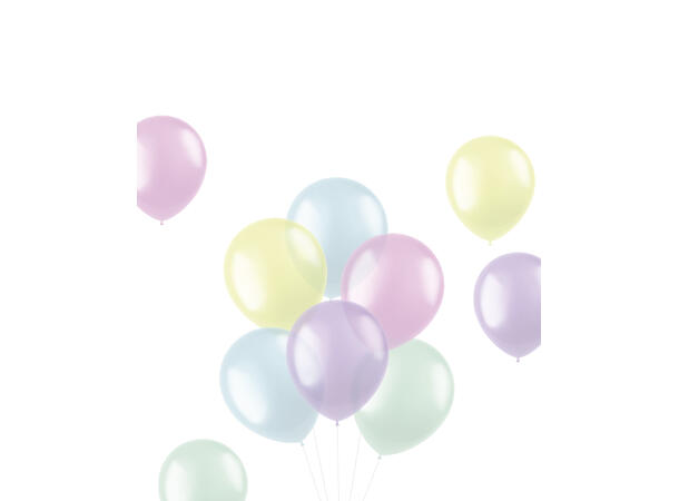 Translucent Pastels - 6 farger miks 10 Gummiballonger - 33cm (13") 