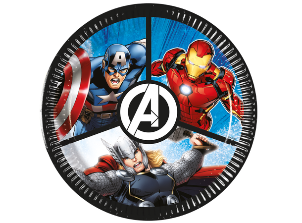 Avengers Evergreen 8 FSC Plastfrie tallerkener i papir-20cm