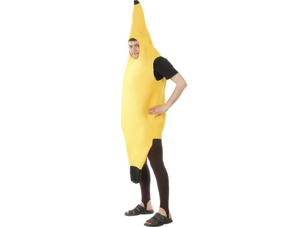 Banankostyme - Gul 1 Kostyme til voksen - Str 52-54 (L) 