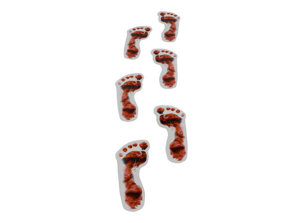 Gulvdekorasjon - Blodige fotspor 6 PK
