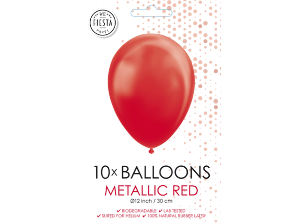 Gummiballonger - Pearl red 10 Gummiballonger - 30cm (12") 
