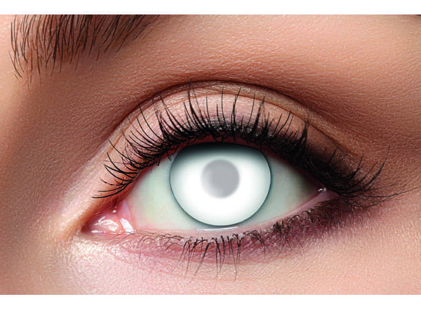 Kontaklinser - Blind white 1 Par en ukes linser