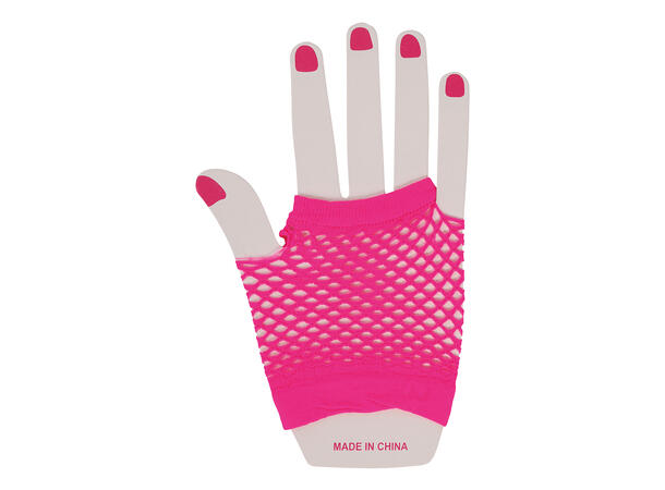 Nettinghansker Neon Rosa - Korte 1 Par hansker - 11cm 