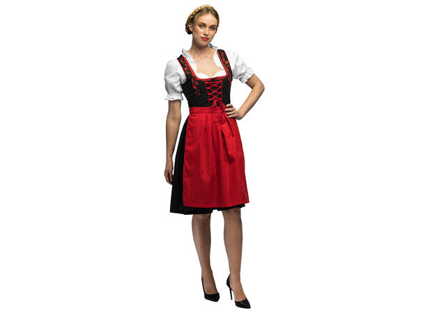 Oktoberfest kjole - Frau Fischer - Rød 1 Damekostyme - Str 40-42 