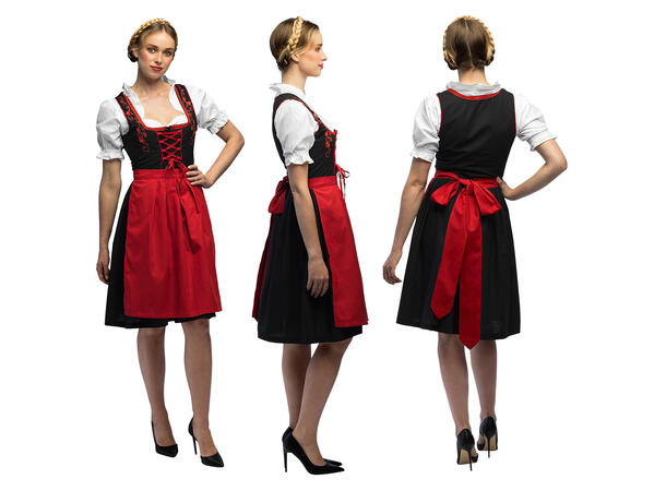 Oktoberfest kjole - Frau Fischer - Rød 1 Damekostyme - Str 40-42 