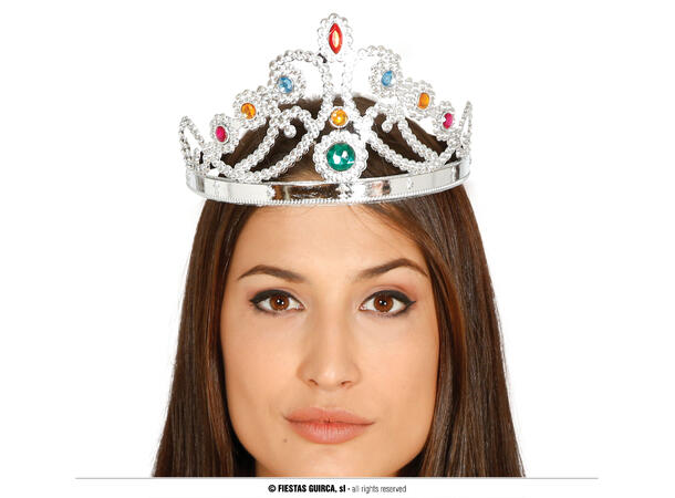 Sølvdronningens krone - Fargerik 1 Tiara i PVC 