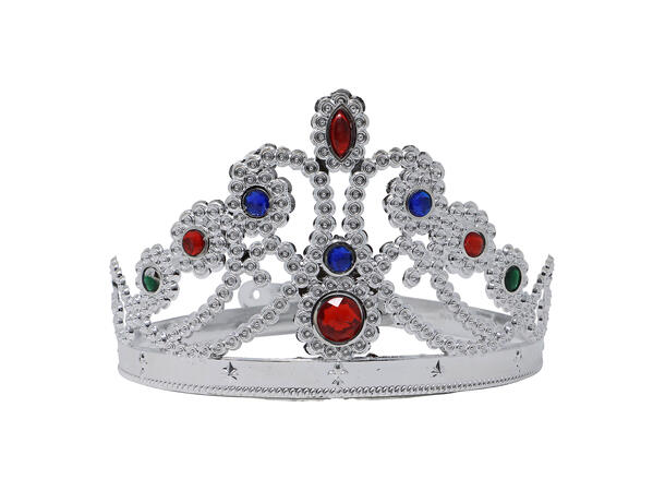 Sølvdronningens krone - Fargerik 1 Tiara i PVC 