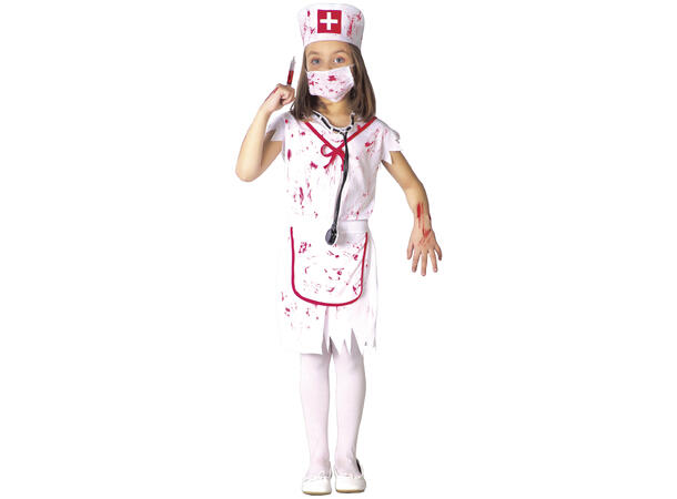 Zombie sykepleier - Jente 1 Kostyme til barn - 7-9 år (133 cm) 