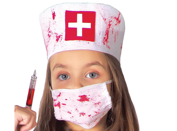 Zombie sykepleier - Jente 1 Kostyme til barn - 7-9 år (133 cm) 