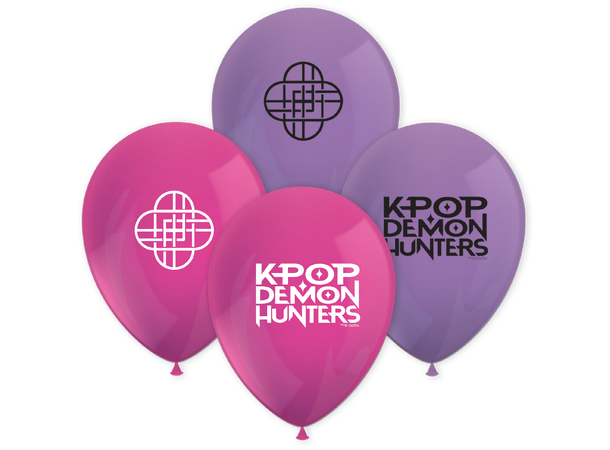 K-Pop Demon Hunters 8 Gummiballonger med trykk - 30cm 
