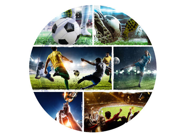 Kick it 8 Runde tallerkener i papp - 23cm 