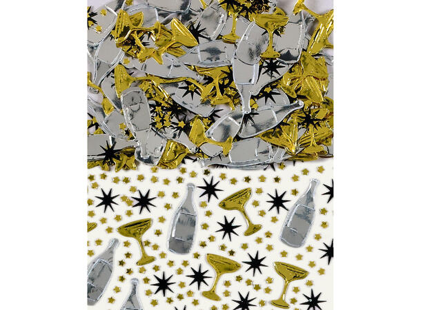 Konfetti - Vin - Gull & Sølv Skimmer 14g 