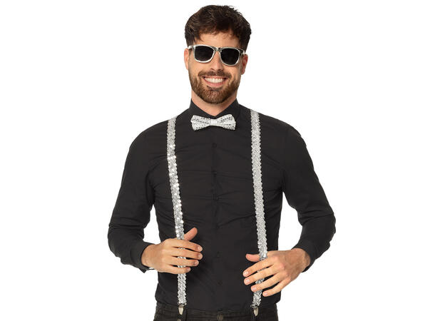 Sett - Briller, Sløyfe buksesæler - Sølv 1 Sett