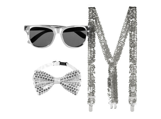 Sett - Briller, Sløyfe buksesæler - Sølv 1 Sett 