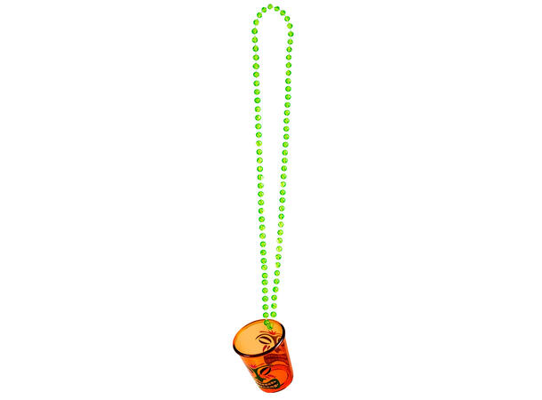 Shotteglass med kjede - Hawaii 12 stk:  6 rosa, 2 blå/grønn/oransje 
