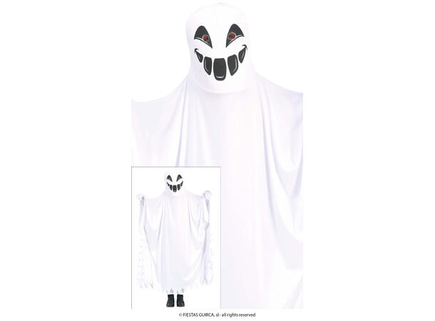Spøkelse - Hvitt laken - Unisex 1 Kostyme til barn - 7-9 år (133 cm) 