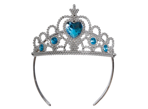 Tiara prinsesse med blå stener 1 Tiara i PVC 