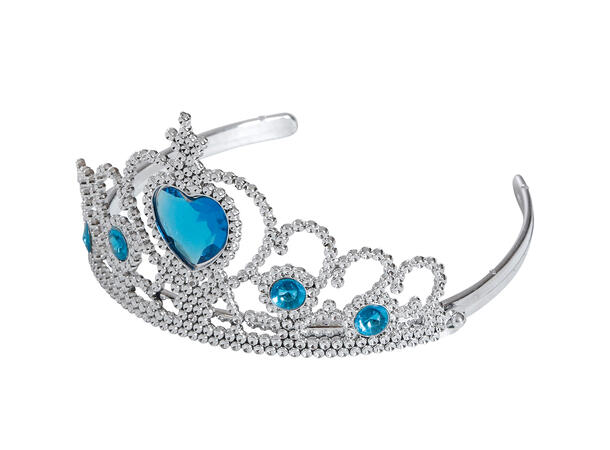 Tiara prinsesse med blå stener 1 Tiara i PVC 