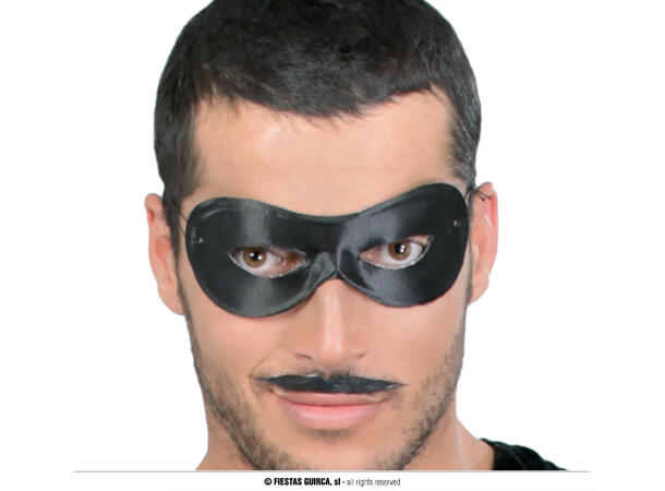 Øyemaske - Pierrot - Sort 1 Øyemaske i polyester 