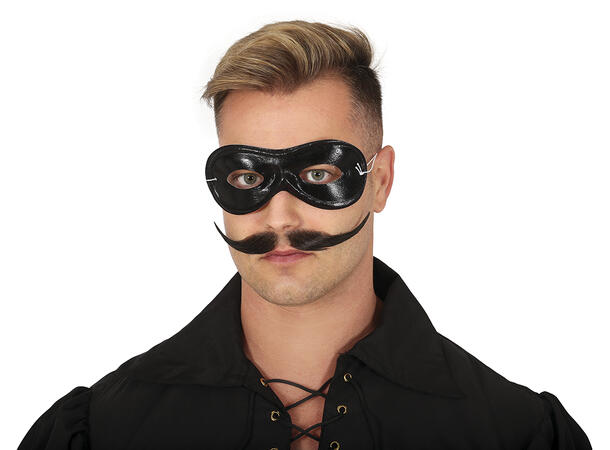 Øyemaske - Pierrot - Sort 1 Øyemaske i polyester 