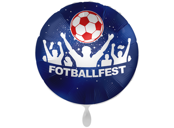 FOTBALLFEST - Mørk Blå - XXL 1 Folieballong rund - 28" - (71cm) 