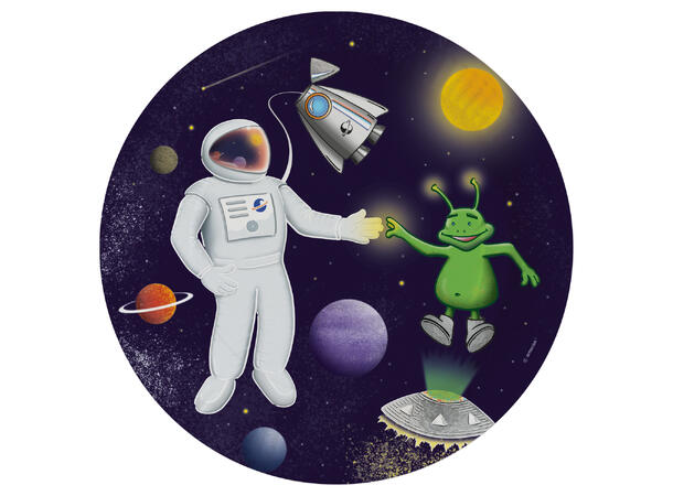 Space Party 8 Runde tallerkener i papp - 23cm 
