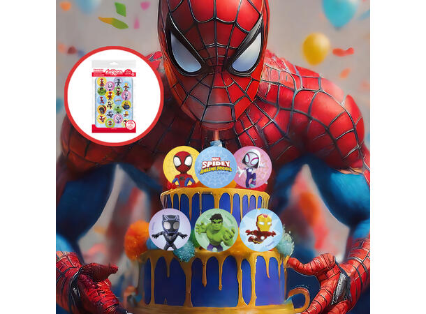 Spidey 1 Ark med spiselig kakedekor - sukkerfri 