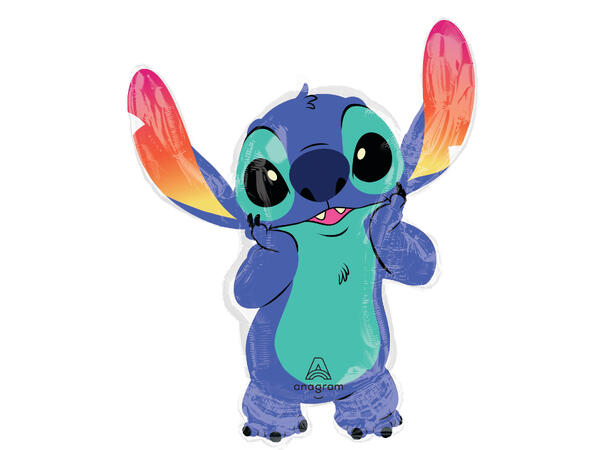 Stitch - 3D helfigur 1 Folieballong med form - 68x83cm 