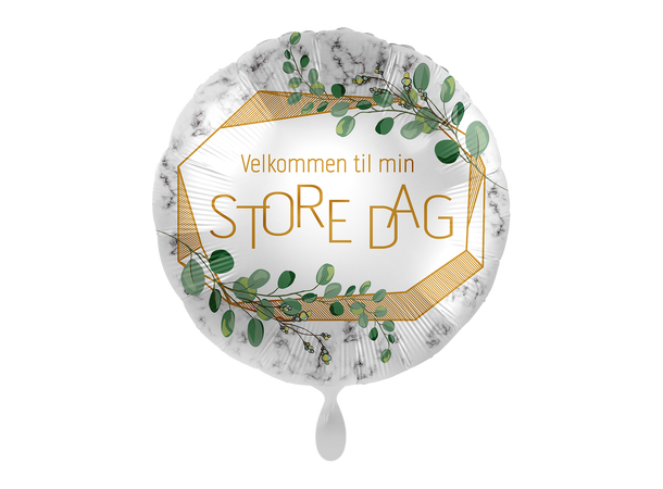 Velkommen til min store dag - Grønn 1 Folieballong rund - 17" - (43cm) 