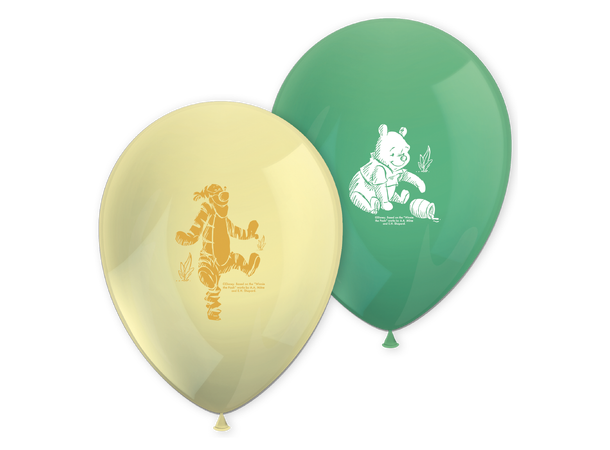 Winnie The Pooh Loves Nature 8 Gummiballonger med trykk - 30cm 