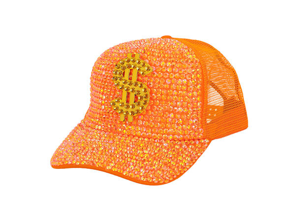 Caps - Neon m/"$"-tegn - 4 farger ass. 1 Caps til voksen - Onesize 