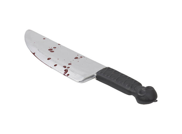 Kniv med blod 1 Kniv i plast - ca 30cm