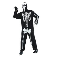 Skjelettkostyme - Onepiece og hette 1 Kostyme  JR - str 158-164