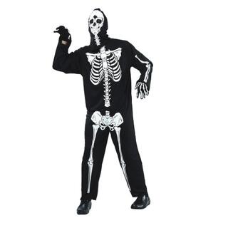 Skjelettkostyme - Onepiece og hette 1 Kostyme  JR - str 158-164