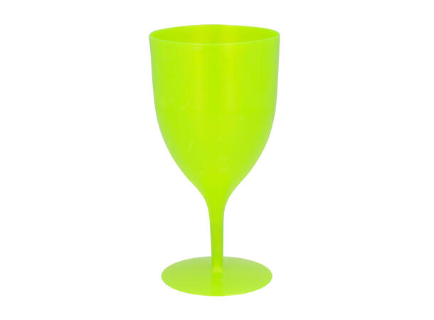 Vinglass i neonfarger - 5 farger ass 10  Vinglass i plast - 3,5dl 