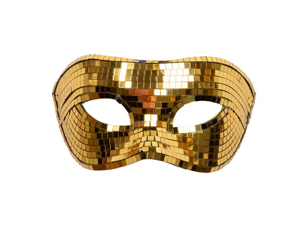 Øyemaske med dicokule speil - sølv 1 Maske i plast - Onesize