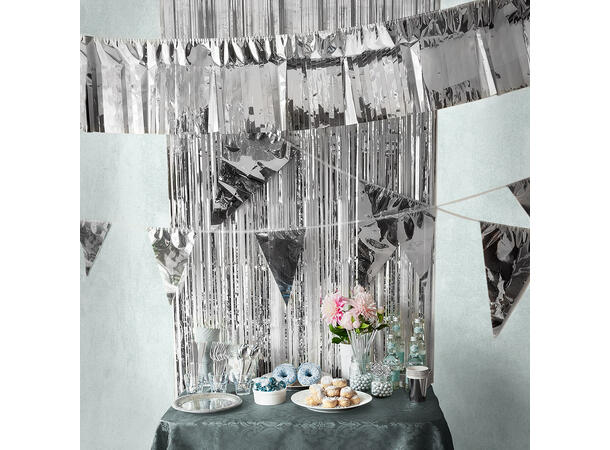 Coctailpinner - Sølv frynser 20 Cocktailpinner - 10cm