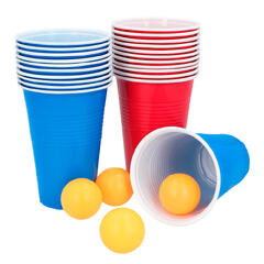 Drikkelek - Beer pong Innhold 22 plastglass, 4 baller