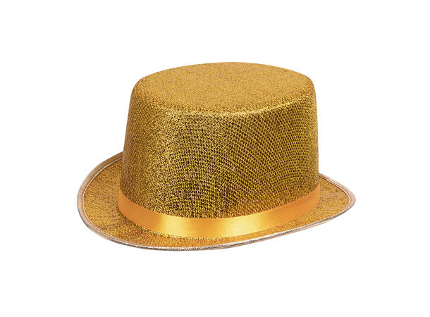 Flosshatt - Glitter gull 1 hatt til voksen - Polyester - 59cm 