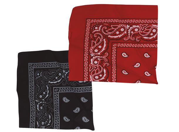 Denim halsskjerf/bandana - Rød 1 Halskjerf i polyester 