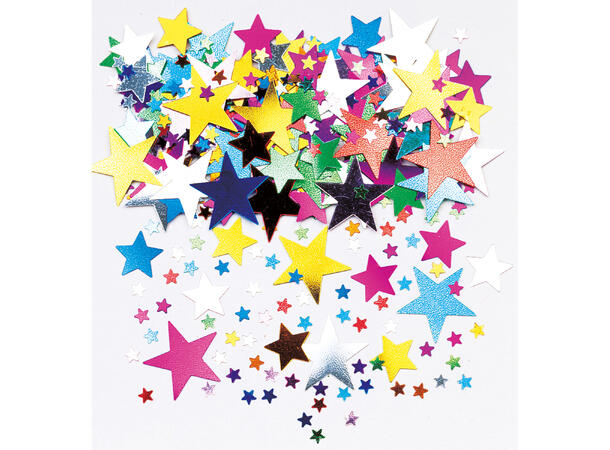 Konfetti - Stjerner - Fargerik 14g 