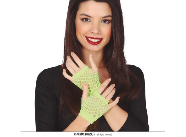 Nettinghansker Neon Grønne - Korte 1 Par hansker - 11cm 