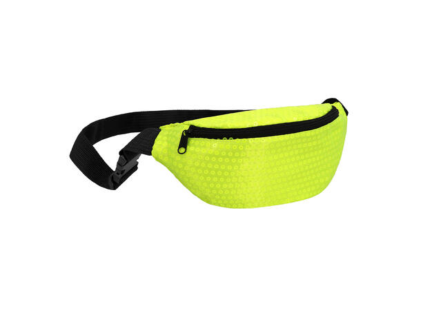 Rumpetaske m/Paljetter - Neon Gul 1 Caps til voksen - Onesize 