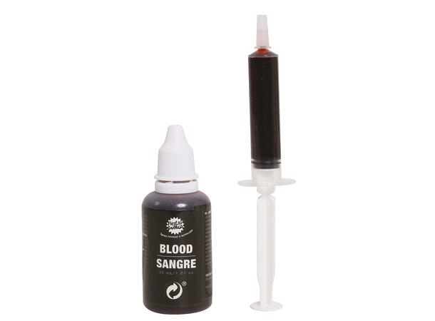 Sprøyte og flaske blod 1 Sprøyte og flaske m 20ml blod 