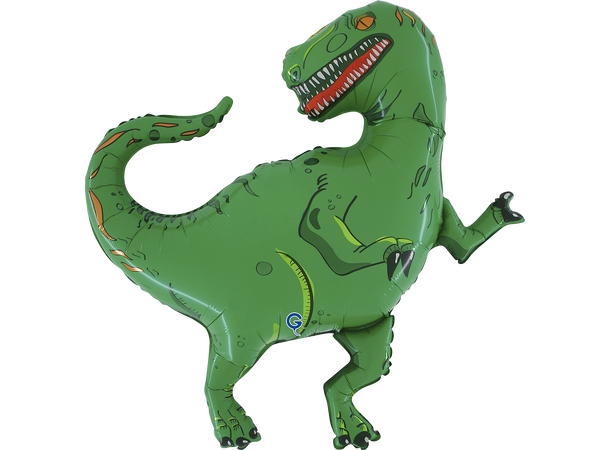 T-Rex - Grønn 1 Folieballong med form - (83x82 cm) 