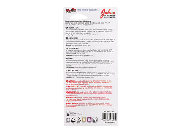 Tannmaling - Sort 1 beholder med tannmaling - 1,44ml