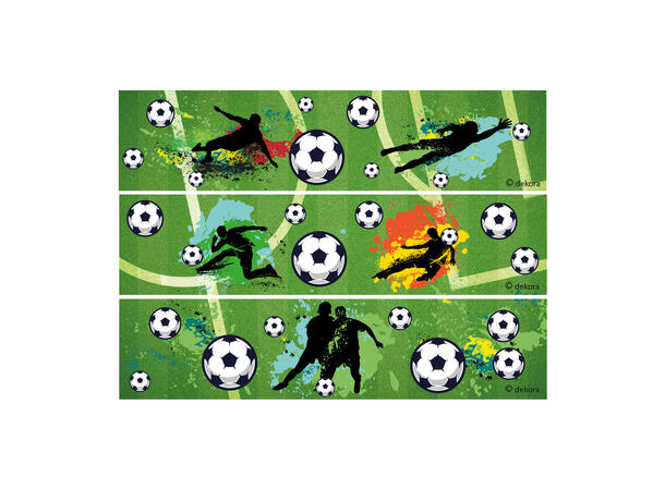Fotball 3 Spiselige kakebånd - 5x21cm hver 